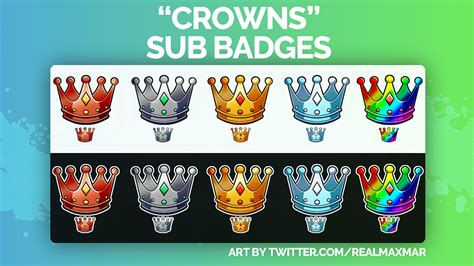 Crowns Sub Badges For Twitch