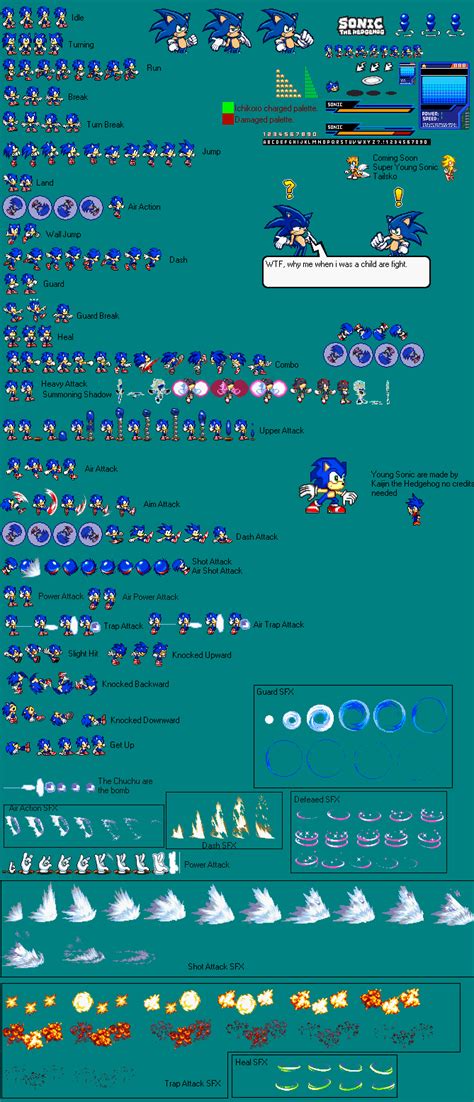Young Sonic Battle Sprites By Kaijinthehedgehog On Deviantart
