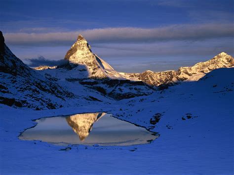 Reflected Matterhorn Switzerland Hd Travel Photos And Wallpapers