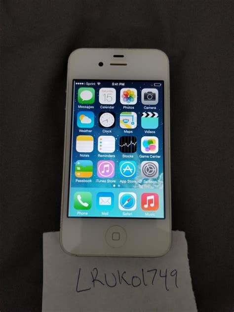 Apple Iphone 4 Sprint White 8gb A1349 Lruk01749 Swappa