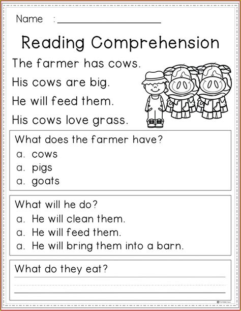 Reading Comprehension Printable Worksheets Printable Word Searches