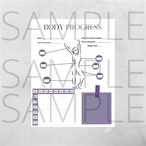 Body Contouring Body Progress Form Printable 85x11 Etsy
