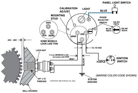 4 Wire Tachometer Wiring Diagram