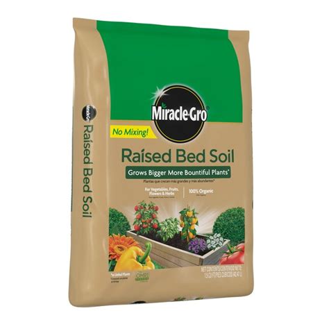 Miracle Gro 15 Cu Ft Organic Raised Bed Soil In The Soil Department At