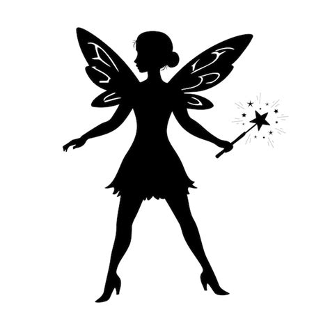 Premium Vector Fairy Silhouette Isolated Vector Illustration