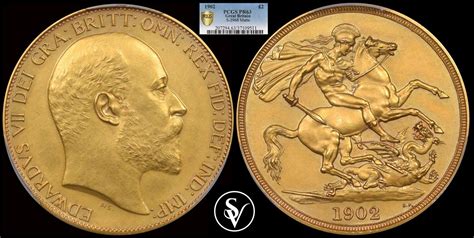 1902 Edward Vii 2 Pound Gold Sovereign Matte Pr63 Pcgs Coins And