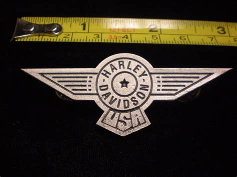 Harley Davidson Old Classic Pin Large Fatboy Pin Aprox 3 Inches