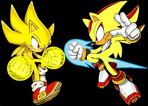 Super Sonic Vs Super Shadow By Sonicmaker1999 On Deviantart