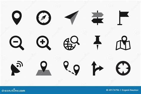 Map Icons Mono Vector Symbols 49174796