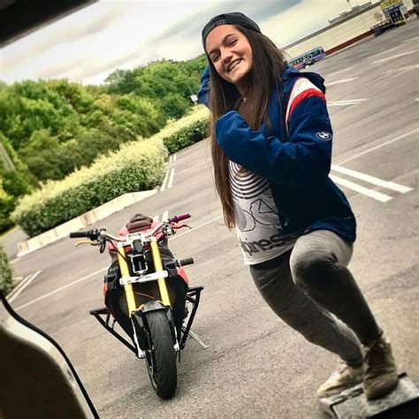 Sarah Lezito Biker Girl Motorcycle Girl Stunt Bike