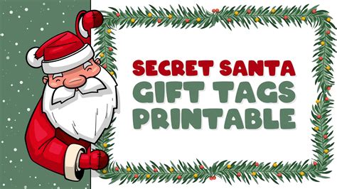 awesome secret santa t tags printable free my xxx hot girl