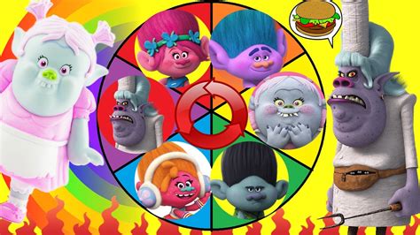 Trolls Movie Spin The Wheel Game Learn Colors And Save Baby Poppy From