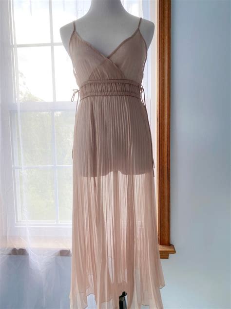Vintage Dreamy Dress See Through And One Layer Spec Gem