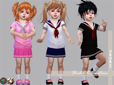 Sailor Uniform For Toddler Version At Studio K Creation Sims 4 Updates