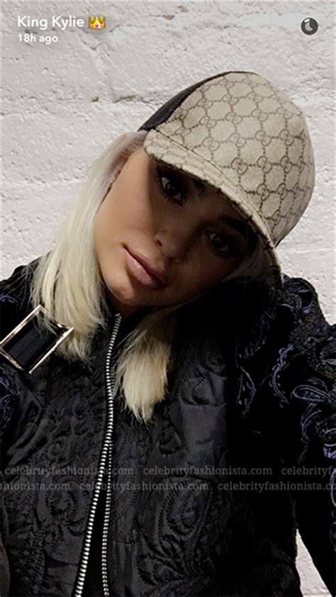 Kylie Jenner Snapchat Gucci Gg Supreme Baseball Hat