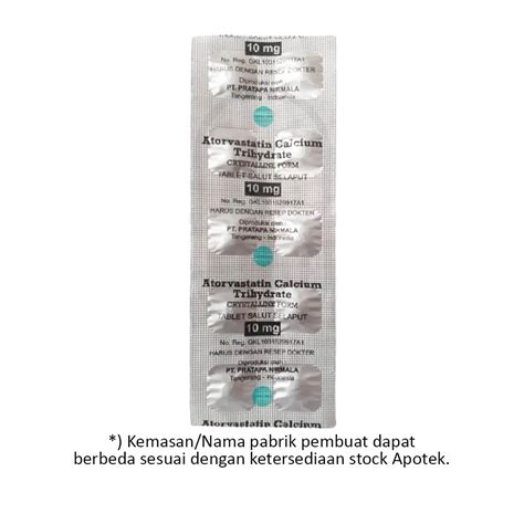 Atorvastatin 10 Mg 10 Tablet Kegunaan Efek Samping Dosis Dan Aturan