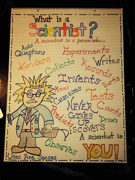 Kinder Swag Scientist Anchor Chart Scientist Anchor Chart Science