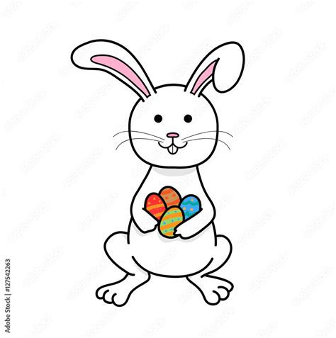 Thanksgiving Easter Bunny Rabbit A Hand Drawn Vector Cartoon