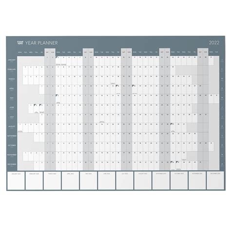 Buy 2022 Wall Planner By Clear Mind Concepts Year Calendar A2 Rolled