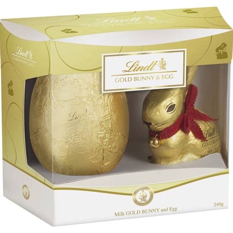 Lindt Milk Chocolate Gold Bunny And Egg T Box 240g Premium Chocolate