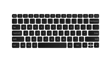 Black Keyboard Layout The Layout Of The Keyboard Buttons Isolated