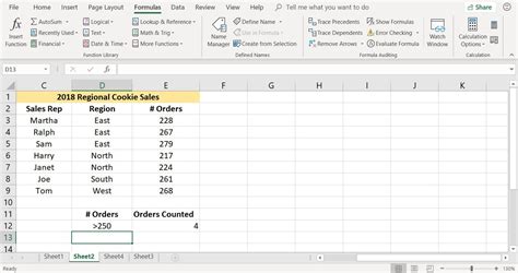 How To Count Data In Selected Cells With Excels Countif Function