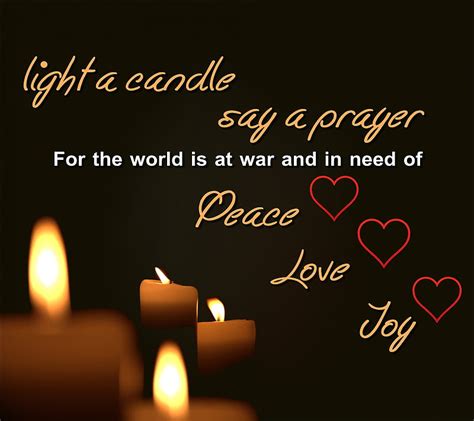 Peace Love Joy Candle Cool New Pray Quote Saying Sign Guerra