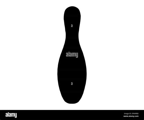 Bowling Pin Silhouette Vector Art White Background Stock Vector Image And Art Alamy
