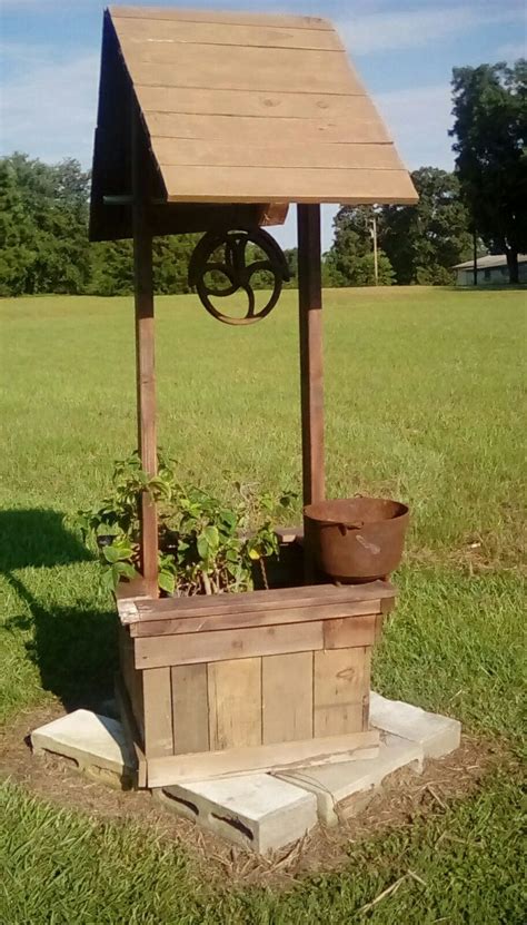 Rustic wood wishing well outdoor water fountain bring the quiet appeal of the northwoods bring the quiet appeal of the northwoods to your garden or backyard with this electric wishing well outdoor fountain. Tall wishing well, $200. | Outdoor decor, Wishing well ...