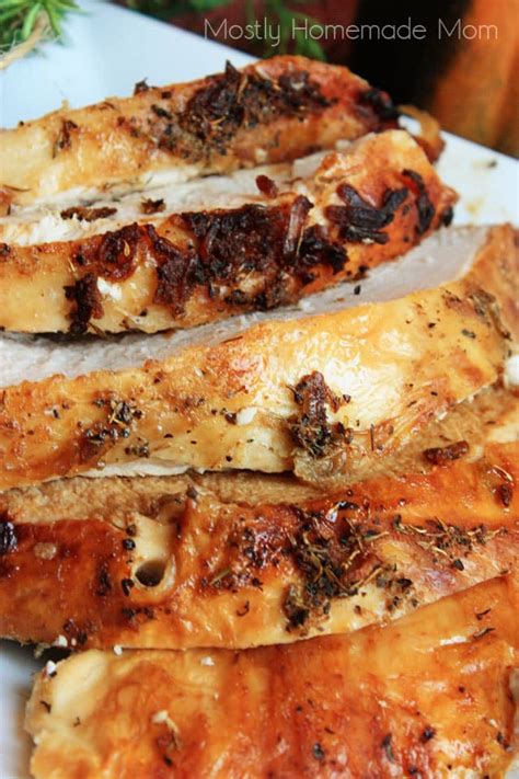 As a guide, a 1.5kg whole stuffed chicken takes about 30 minutes per 500g of weight to cook in an oven preheated to 180°c. Oven Roasted Turkey Breast - Mostly Homemade Mom