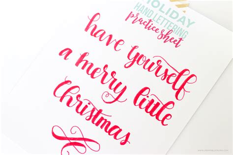Free Printable Christmas Hand Lettering Practice Sheets Printable Crush