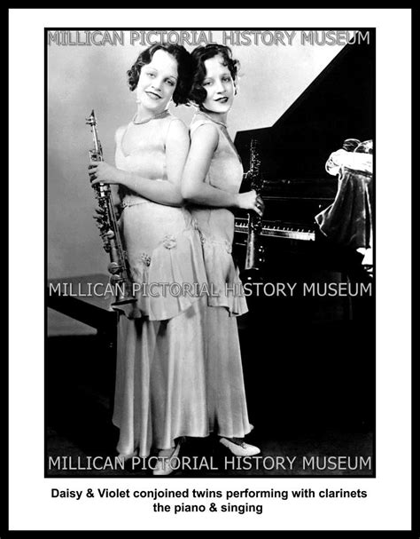 Daisy And Violet Hilton Conjoined Twins Performing With Clarinets The Piano And Singing Millican