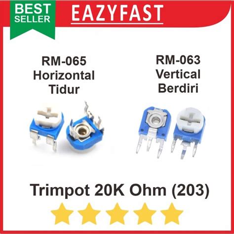 Jual Trimpot 203 R20k R 20 K Ohm Potensio Variable Resistor Vr Trimmer