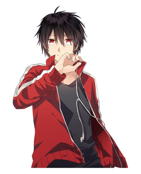 Cute Anime Boy With Black Hair And Red Eyes Cutedoggalery