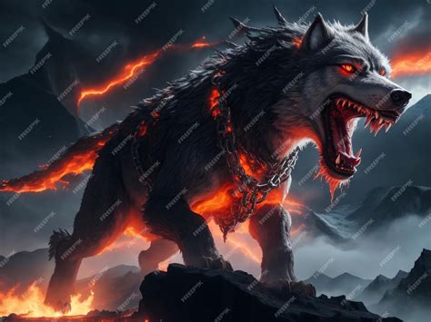 Premium Ai Image Angry Wolf Howling In Fire With Flames And Flames