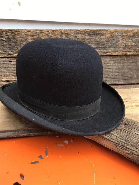 Vintage John B Stetson Bowler Hat Derby Hat Movie Prop Hat Etsy