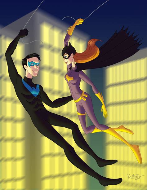 Batgirl And Nightwing By Cra Zshaker On Deviantart
