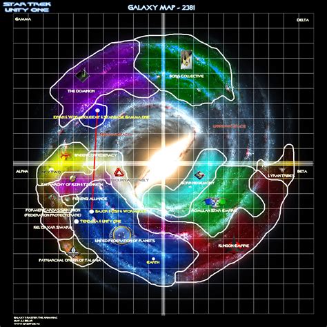 Map Of The Galaxy The 4 Quadrants Fandom Star Trek Star Trek