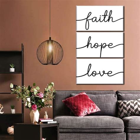 Faith Hope Love Canvas Set Wall Art Elephantstock Faith Hope Love