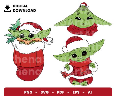 03 Clipart Christmas Baby Yoda Eclipartco