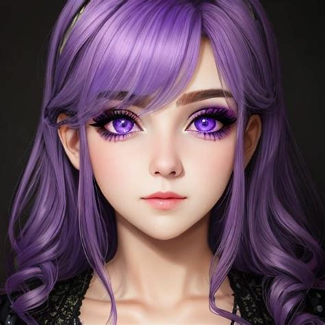 Violet Eyes Beautiful Girl Openart