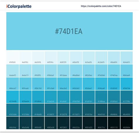 Pantone Blue 0821 C Color Hex Color Code 74d1ea Information Hex