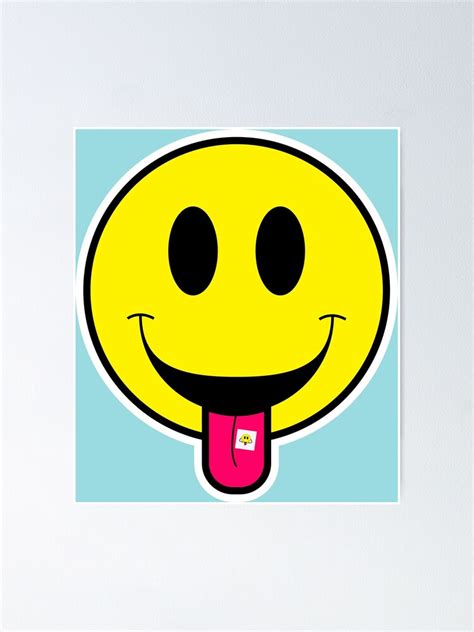 Acid Trip Smiley Face Poster By Walkdesigns Redbubble
