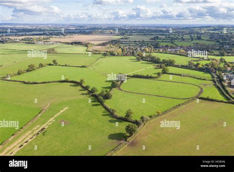 Aerial Photo Of Farmland Uk Stock Photo Alamy