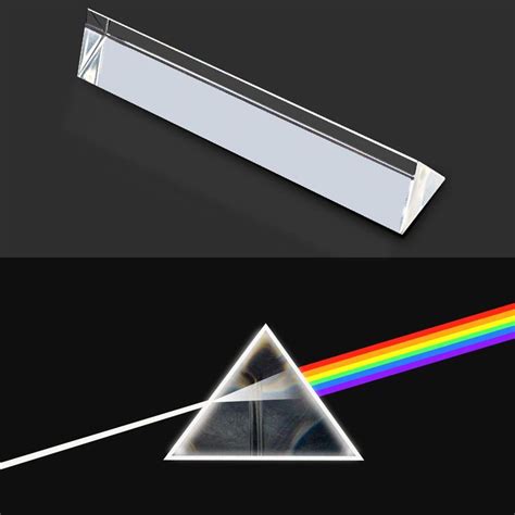 Tensphy Triangular Photography Prism Optical Glass Triple Prism Rainbow