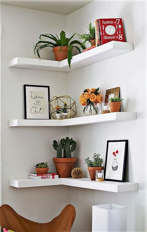 20 Creative Floating Corner Shelves For Living Room Organization Ideas Corner Shelf Design