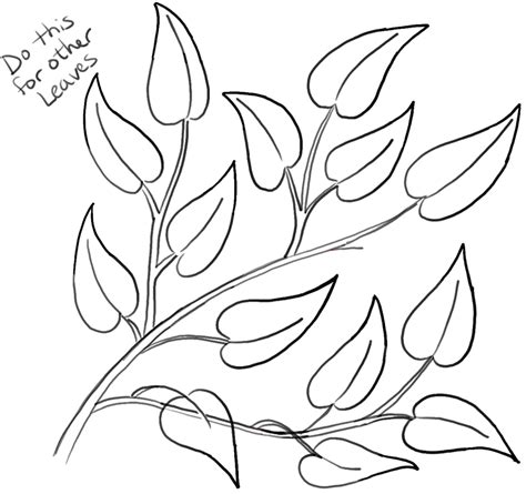 How To Draw Tree Branches Full Of Leaves Drawing Tutorial How To Draw