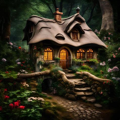 Enchanted Forest Dwelling Illustration Of A Fairytale Princess S