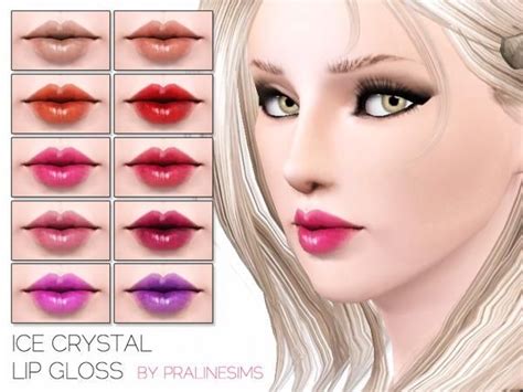Pralinesims Ice Crystal Lip Gloss Crystal Lips Sims 3 Makeup Lip Gloss