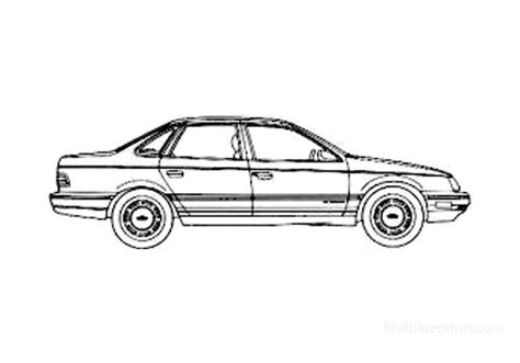 Download Drawing Ford Taurus Sedan 1987 In Ai Pdf Png Svg Formats